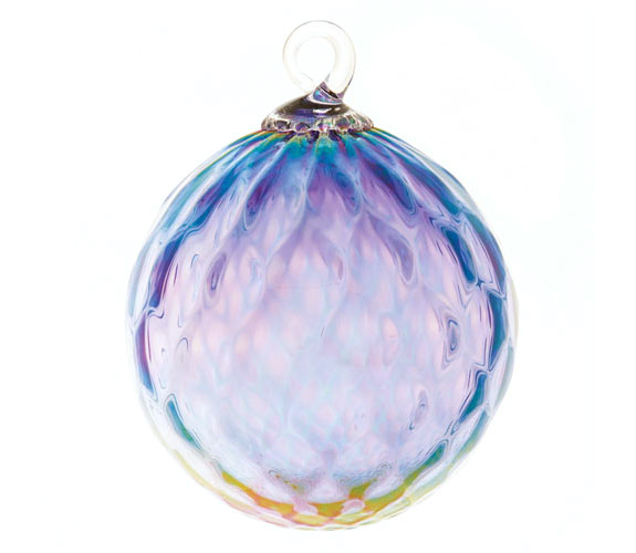 Amethyst February Birthstone Ornament by Glass Eye Studio